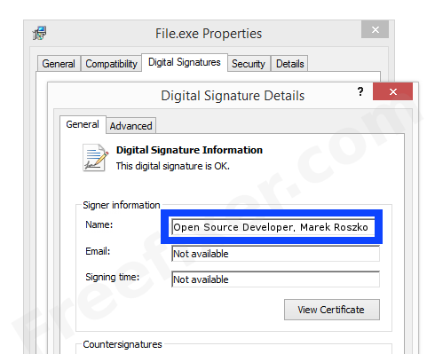 Screenshot of the Open Source Developer, Marek Roszko certificate